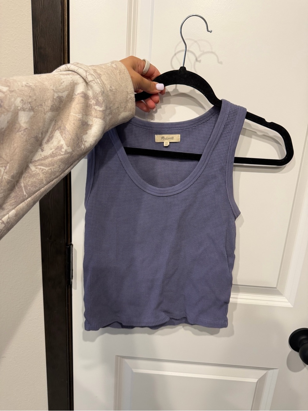 Madewell Waffle Knit Scoop Crop Tank - Picture 2 of 3